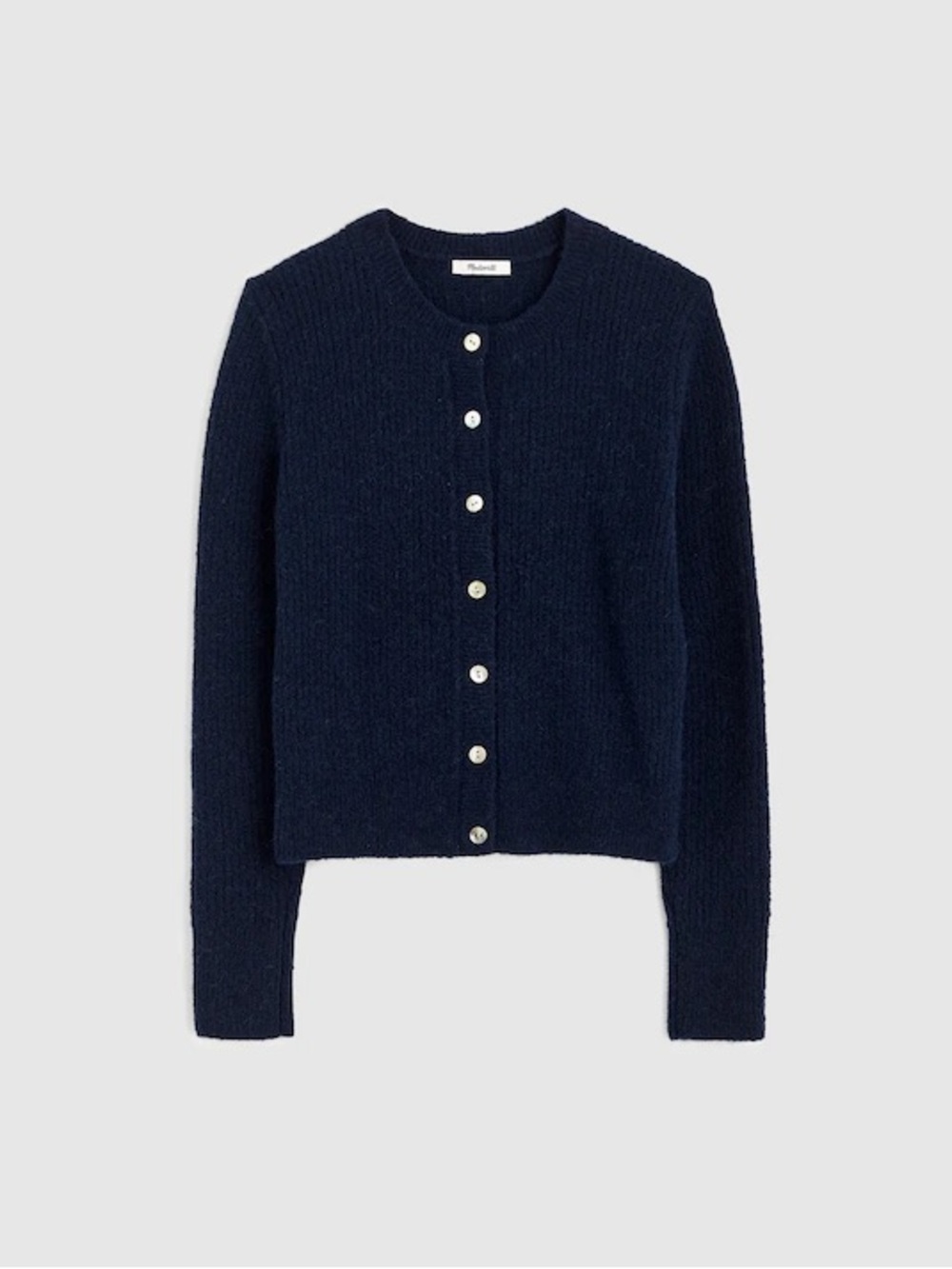 Madewell CloudSoft Cardigan juniper berry Blue Button Sweater‎ NY439 90s Y2K XL